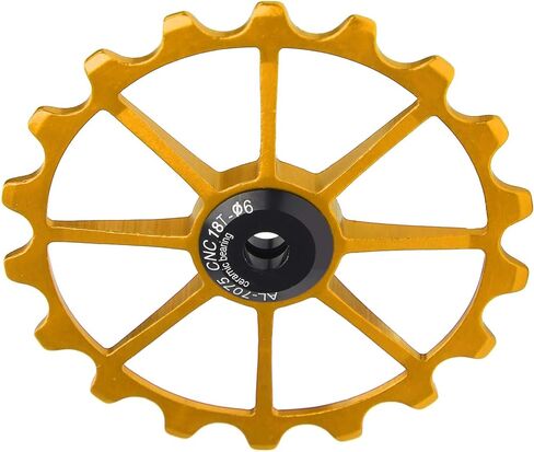 JTLB 18T Mountain Ceramic Bearing Rear Derailleur Pulley Wheel, Aluminum Alloy Material, Suitable for Heavy Duty Cycling and Off Road Riding (Blue) in Saudi Arabia