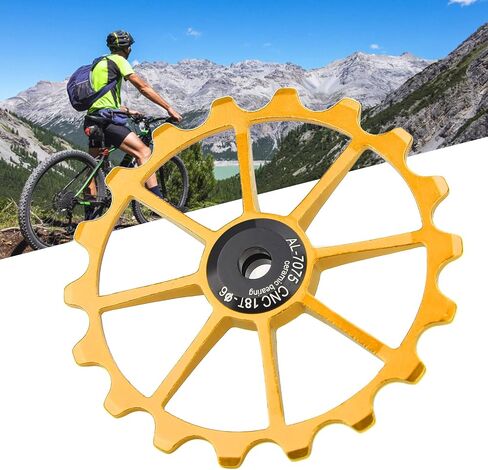JTLB 18T Mountain Ceramic Bearing Rear Derailleur Pulley Wheel, Aluminum Alloy Material, Suitable for Heavy Duty Cycling and Off Road Riding (Blue) in Saudi Arabia