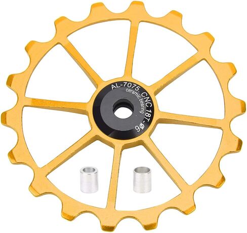 JTLB 18T Mountain Ceramic Bearing Rear Derailleur Pulley Wheel, Aluminum Alloy Material, Suitable for Heavy Duty Cycling and Off Road Riding (Blue) in Saudi Arabia