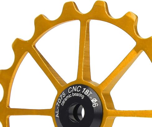 JTLB 18T Mountain Ceramic Bearing Rear Derailleur Pulley Wheel, Aluminum Alloy Material, Suitable for Heavy Duty Cycling and Off Road Riding (Blue) in Saudi Arabia