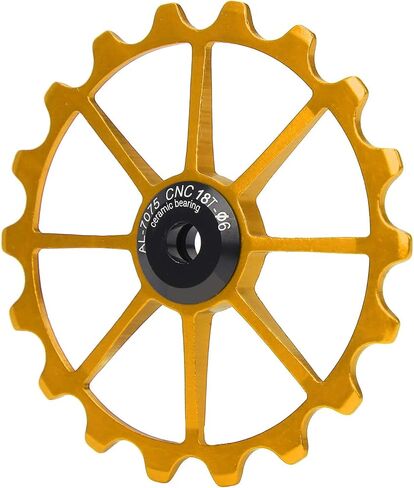 JTLB 18T Mountain Ceramic Bearing Rear Derailleur Pulley Wheel, Aluminum Alloy Material, Suitable for Heavy Duty Cycling and Off Road Riding (Blue) in Saudi Arabia
