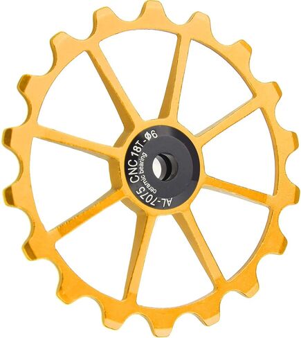JTLB 18T Mountain Ceramic Bearing Rear Derailleur Pulley Wheel, Aluminum Alloy Material, Suitable for Heavy Duty Cycling and Off Road Riding (Blue) in Saudi Arabia