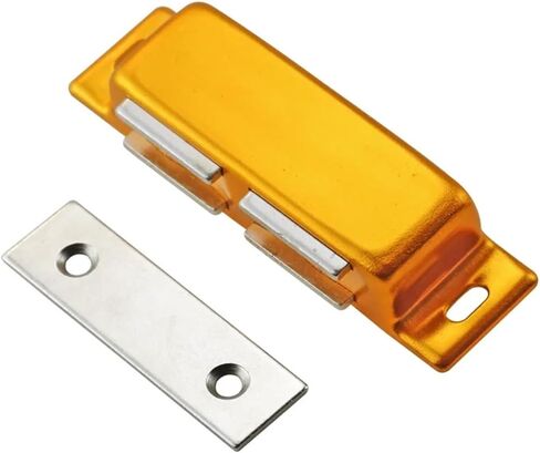 Stainless Steel Gold Magnetic Suction Lock with Strong Side Suction Lock Electrical Cabinet Door Lock Outlet 1Pcs(DK618-1) in Kuwait