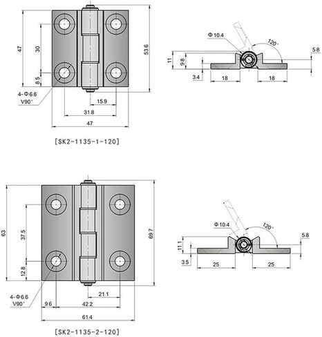 Stainless Steel Ball Bearing Fire Rated Silver Commercial Door Butt Hinges 1Pcs in Kuwait
