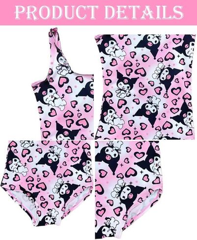 Little Girls Cute Fashion Kawaii Cartoon Swimsuit Hawaii Beach Sport One-Piece Bathing Suits Swimwear for Kids in Saudi Arabia