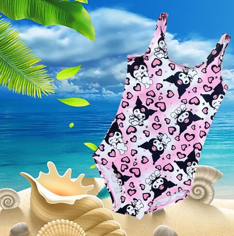 Little Girls Cute Fashion Kawaii Cartoon Swimsuit Hawaii Beach Sport One-Piece Bathing Suits Swimwear for Kids in Saudi Arabia