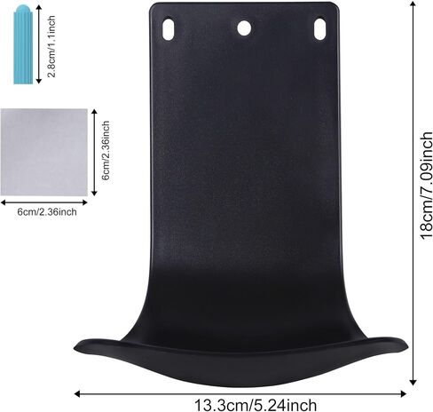 Soap Dispenser Wall Mount Drip Tray, 2Pcs Black Plastic Wall Mount Soap Dispenser Detergent Drip Tray Catcher Prevent Dripping and Spraying in Saudi Arabia