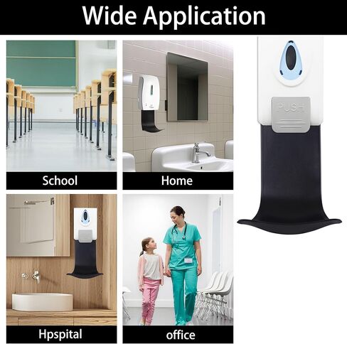 Soap Dispenser Wall Mount Drip Tray, 2Pcs Black Plastic Wall Mount Soap Dispenser Detergent Drip Tray Catcher Prevent Dripping and Spraying in Saudi Arabia