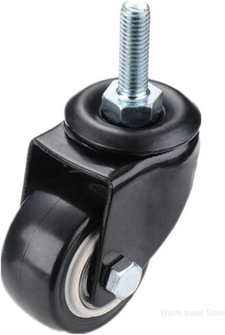 2PCS Office Chair Caster Wheels 1.5 Inch Mute Swivel Rubber Caster Wheels Replacement Soft Safe Rollers Furniture Hardware Wheels(No Brakes 2 Pieces) in Saudi Arabia