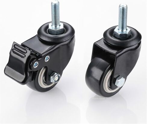 2PCS Office Chair Caster Wheels 1.5 Inch Mute Swivel Rubber Caster Wheels Replacement Soft Safe Rollers Furniture Hardware Wheels(No Brakes 2 Pieces) in Saudi Arabia