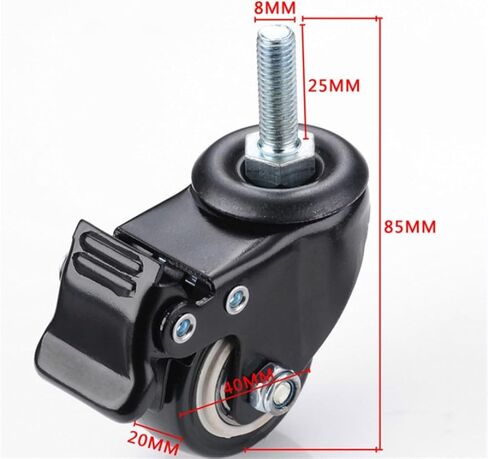 4pcs الأثاث العجلات الثقيلة 200 كجم 1.5 بوصة 40 مم 360 المسمار القابل للدوار دوارة العجلات العجل in Saudi Arabia