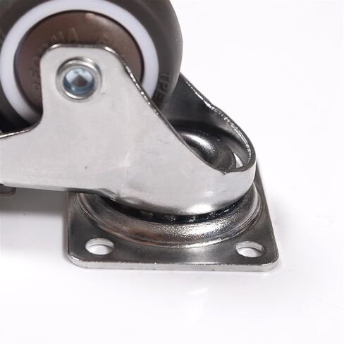 2Pcs 1-2inch Furniture Casters Wheels Soft Rubber Universal Wheel Swivel Caster Roller Wheel for Platform Trolley Accessory(2 Brake 2 no Brake,1.25 inch) in Saudi Arabia