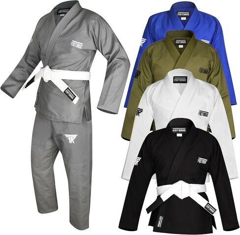 Fistrage Jiu Jitsu Gi Patch BJJ Brazilian Suite للرجال والنساء MMA مع حزام in Kuwait