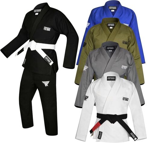 Fistrage Jiu Jitsu Gi Patch BJJ Brazilian Suite للرجال والنساء MMA مع حزام in Kuwait