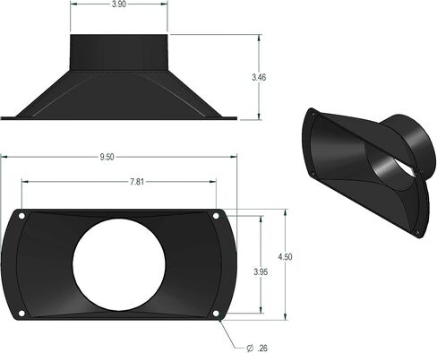 Woodriver Dust Connection 4" Abs Bell Nozzle Dust Collection Fitting in Saudi Arabia