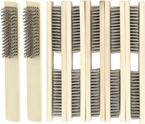 QWORK Stainless Steel Wire Brush Tooth Brushes – 24 Pack Premium Cleaning Brushes for Rust and Dirt Removal in Saudi Arabia