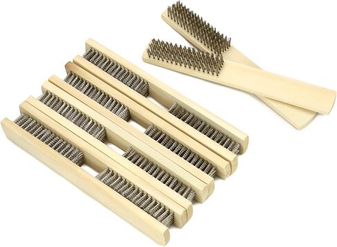 QWORK Stainless Steel Wire Brush Tooth Brushes – 24 Pack Premium Cleaning Brushes for Rust and Dirt Removal in Saudi Arabia
