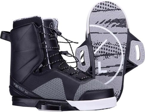 Hyperlite Team X Mens Wakeboard Bindings Black/Grey (9-10) in Saudi Arabia