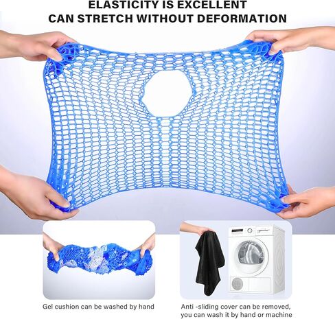 Bilbear Thicker Gel Kayak Seat Cushion,Large Seat Cushions for Kayaks,Paddle Board,Canoe and Boating,HIPS Relief Seat Cushion Pad for Kayak Accessories in Kuwait