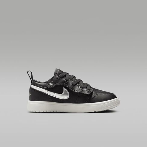 Jordan 1 Low alt se Little Kids 'Shoes (FZ3920-001 ، Black/Sail/Metallic Gold/Metallic Silver) in Saudi Arabia