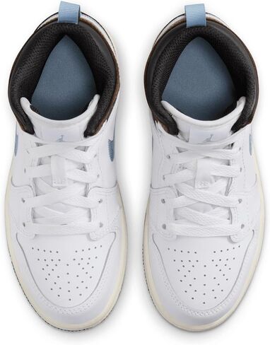 NIKE Preschool Jordan 1 Mid SE White/Blue Grey-Black-Sail (FQ8220 142) PS - Size 13c in Saudi Arabia