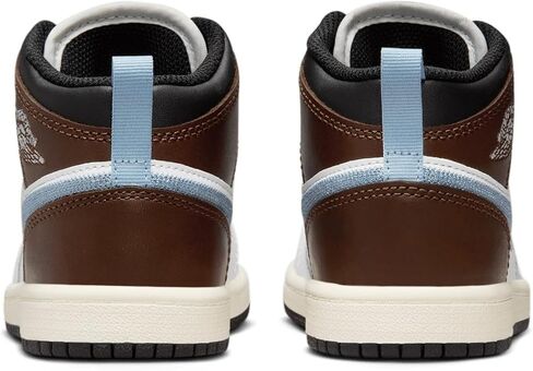 NIKE Preschool Jordan 1 Mid SE White/Blue Grey-Black-Sail (FQ8220 142) PS - Size 13c in Saudi Arabia