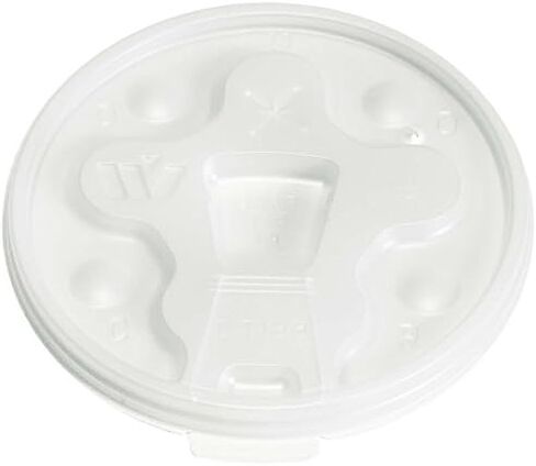 Wincup DT18B Drink-Thru Tear Back Lid for 12 oz to 24 oz Cups, Cube 1.49, White (10 Sleeves of 100 Lids) in Saudi Arabia