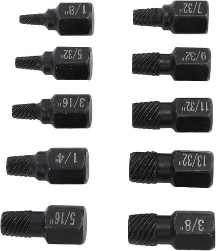 Evgatsauto 10pcs مجموعة مستخرج المسمار التالفة ، Cr v Steel hex extractor 1/8in-13/32in لسيارات الاتصالات in Saudi Arabia