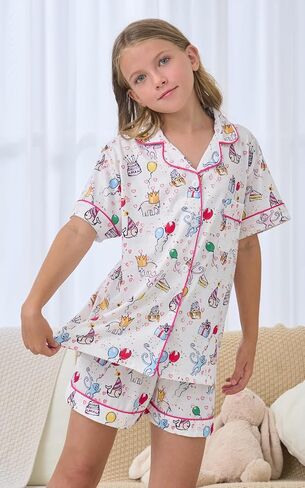 الزي الصيفي Girls ، Kids 2 قطعة زر أسفل Monkey Bunny Beach Shorts مجموعة الأسطوانة preppy الأرنب y2k صالة pjs in Saudi Arabia