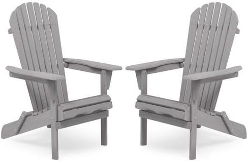 Wooden Outdoor Folding Adirondack Chair Set of 2,for Garden,Garden, Lawn, Backyard, Deck, Pool Side(31.00" W×19.5" D×36.00" H). (Light Brown) in Saudi Arabia