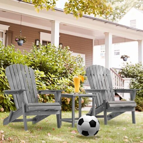 Wooden Outdoor Folding Adirondack Chair Set of 2,for Garden,Garden, Lawn, Backyard, Deck, Pool Side(31.00" W×19.5" D×36.00" H). (Light Brown) in Saudi Arabia
