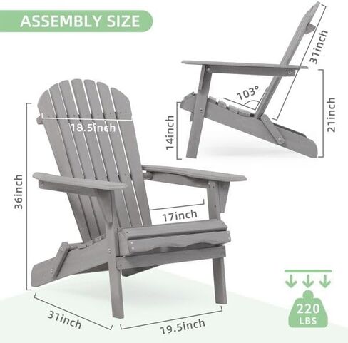 Wooden Outdoor Folding Adirondack Chair Set of 2,for Garden,Garden, Lawn, Backyard, Deck, Pool Side(31.00" W×19.5" D×36.00" H). (Light Brown) in Saudi Arabia