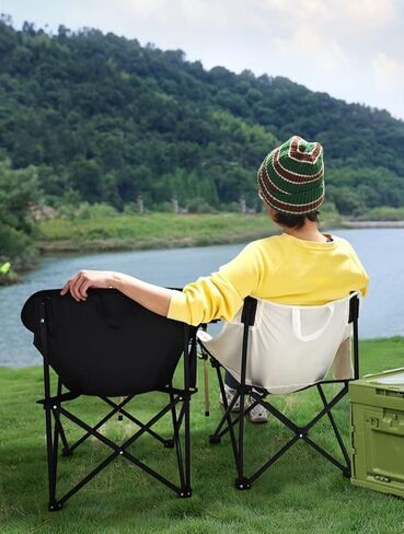 Portable High Back Folding Camping Chair, Beach and Fishing Chair,Green (Green) in Saudi Arabia