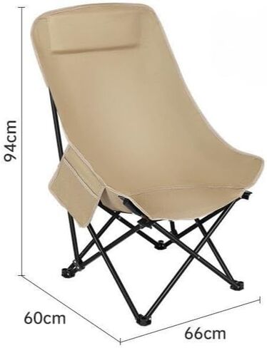 Portable High Back Folding Camping Chair, Beach and Fishing Chair,Green (Green) in Saudi Arabia