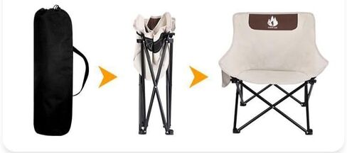 Portable High Back Folding Camping Chair, Beach and Fishing Chair,Green (Green) in Saudi Arabia
