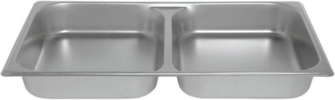 Hubert Steam Table Pan Pan Pan الحجم الكامل مقسمة الفولاذ المقاوم للصدأ - 2 1/2 د in Saudi Arabia