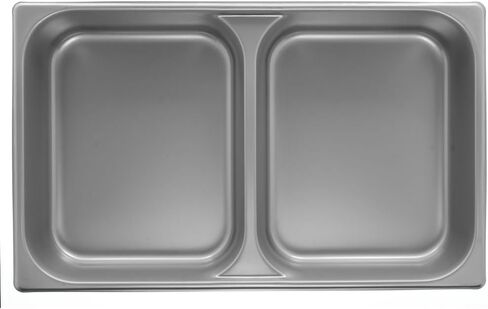 Hubert Steam Table Pan Pan Pan الحجم الكامل مقسمة الفولاذ المقاوم للصدأ - 2 1/2 د in Saudi Arabia
