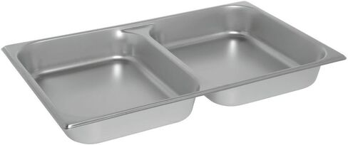 Hubert Steam Table Pan Pan Pan الحجم الكامل مقسمة الفولاذ المقاوم للصدأ - 2 1/2 د in Saudi Arabia