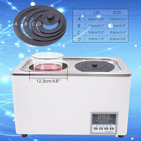 Digital Water Bath Lab Heating Thermostatic Devices Digital Display Lab Equipment,Stainless Steel Liner Anti-dry Burning Thermostatic Water Bath (2 Holes) in Kuwait