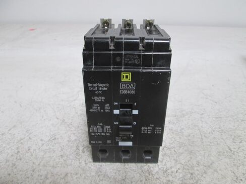 SQUARE D EDB34080 THERMAL MAGNETIC CIRCUIT BREAKER 80ANEW OUT OF BOX in Saudi Arabia