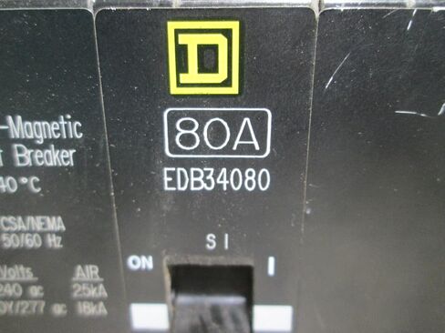 SQUARE D EDB34080 THERMAL MAGNETIC CIRCUIT BREAKER 80ANEW OUT OF BOX in Saudi Arabia