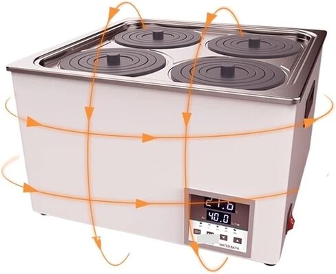 Digital Display Lab Water Bath Lab Heating Thermostatic Devices, Stainless Steel Inner with Digital Display and Adjustable Cover Lid for Lab Use (2 Holes) in Saudi Arabia