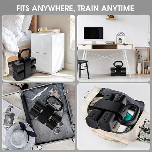 مجموعة kettlebell & dumbbells القابلة للتحويل 2 في 1 ، 4 في 1 مجموعة من الأوزان المجانية مجموعة الدمبل من 2 ، كل 2.2 3.3 4.4 5.5 رطل تغيير سريع للنساء الدمبل مجموعة للتدريب على التمرين المنزلي in Kuwait