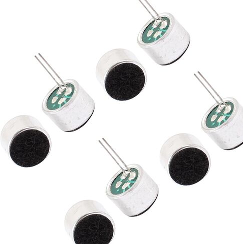 uxcell 8 Piece Electret Microphone 52dB Electret Condenser Mic MP3 MP4 Microphone Sensor Inserts with PCB Pins 9x7mm in Saudi Arabia