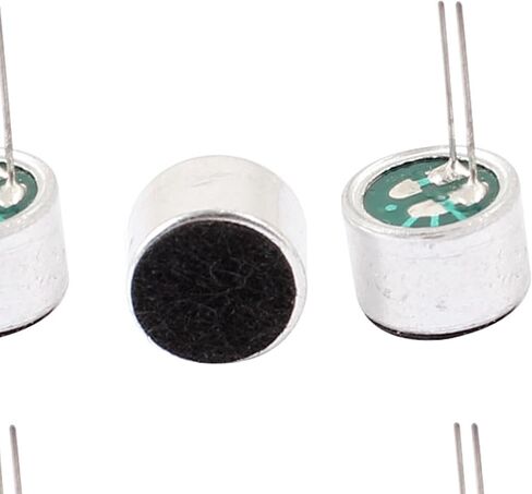 uxcell 8 Piece Electret Microphone 52dB Electret Condenser Mic MP3 MP4 Microphone Sensor Inserts with PCB Pins 9x7mm in Saudi Arabia
