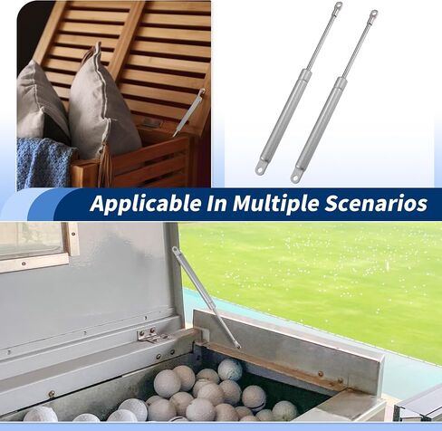 10 Inch 45Ib/200N/20kg Gas Springs, 10" Gas Struts Hydraulic Lift Support Toolbox Storage Box Window, 2 Pcs, Silver Tone in Kuwait
