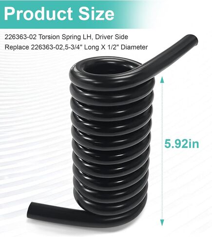 Torsion Liftgate Springs Left Driver Side 226363-02 for Maxon GPT, GPTLR & GPTWR 25-55 Series Liftgates in Saudi Arabia
