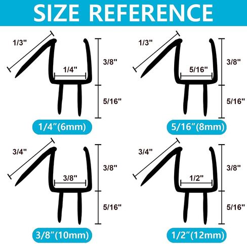 Shower Door Bottom Seal, 2-Pack Frameless Door Seal for 1/4 Inch Glass Door- 39 Inch Long Ultra Clear Shower Door Seal Strip, Stop Shower Leaks and Create a Water Barrier(1/4" Door) in Saudi Arabia