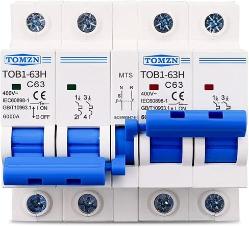2P+2P AC Dual Power Manual Transfer Switch Circuit Breaker 50HZ/60HZ (Size : 63A) in Saudi Arabia