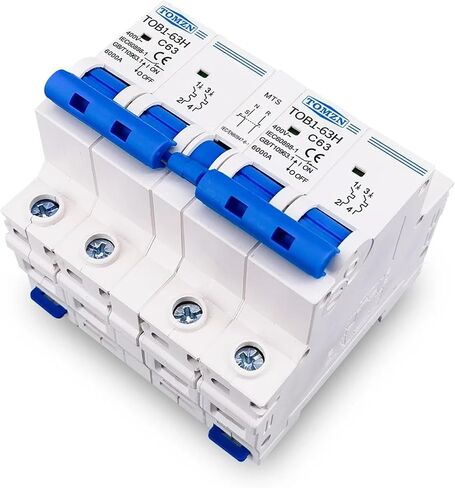 2P+2P AC Dual Power Manual Transfer Switch Circuit Breaker 50HZ/60HZ (Size : 63A) in Saudi Arabia